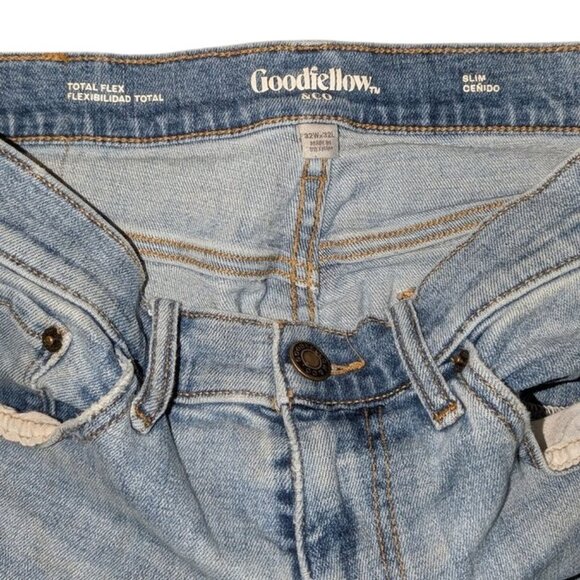 *3 FOR $9* Goodfellow & Co Total Flex Slim Fit Tapered Medium Wash Pants 32x32 - Picture 4 of 5